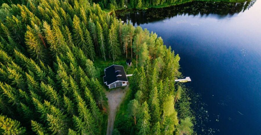 From Rovaniemi: Midnight Sun Forest Lake Float - The floating suit: the comfort factor (and the tricky part)