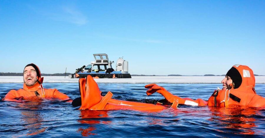 Helsinki: Arctic Ice Experience with Lunch - Ice Raft Swimming in a Survival Suit: Warm, Dry, Optional