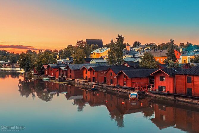 Helsinki Private Sightseeing + Medieval Town Porvoo - Porvoo Old Town: cobblestones, wooden houses, and river warehouses