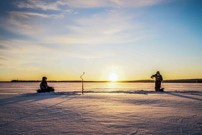 Ice Fishing on a Frozen Lake in Levi - The fire on the ice: why the snack stop isn’t an afterthought