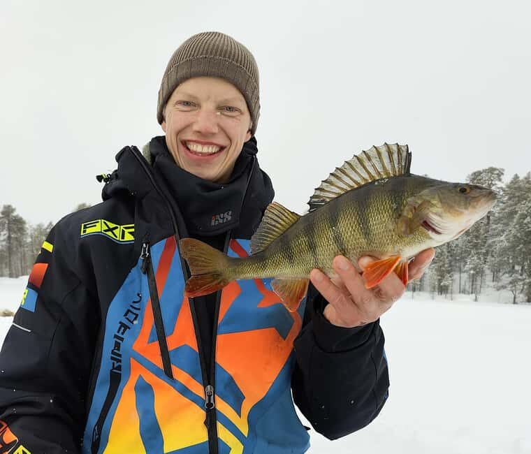 Inari: 2 hour Ice Fishing at Lake Inari - Atte Ikkala’s Custom Gear and Fly Tying Style