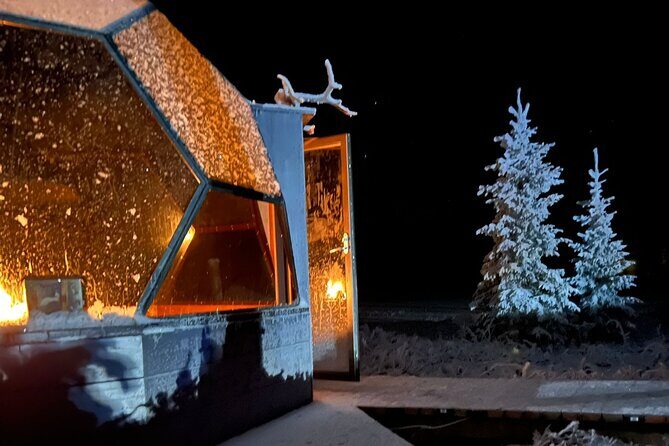 PRIVATE Glass Igloo Dinner Under Northern Lights - The aurora hunt on snow scooters: active looking, not passive waiting