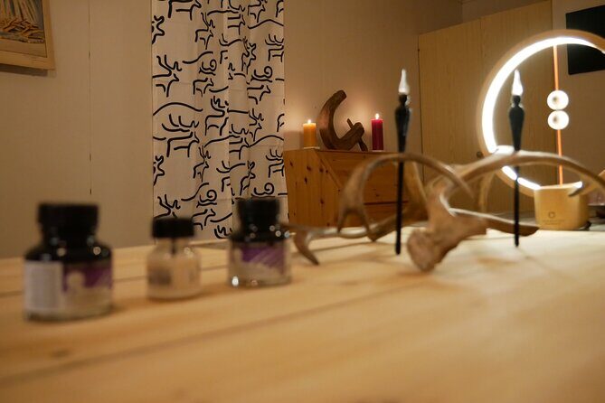 Reindeer Antler Workshop - The hands-on process: paper practice, glass pen ink, and varnish