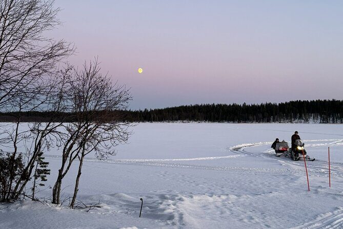 Reindeer Husbandry with Snowmobile Sleigh Ride and Cabin Lunch - Snowmobile Sleigh Ride: Over Frozen Water and Through Forest