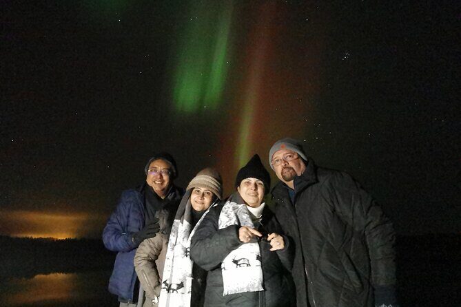 Rovaniemi: Aurora BBQ at the Best Spots - Spot #2 in the Wilderness: Kota Fire, Hot Tea, and BBQ Warmth
