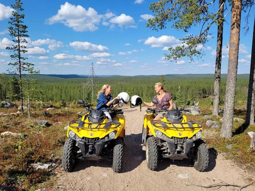 Rovaniemi: Midnight Sun, ATV Ride During The Golden Hour - Reaching a Frozen Lake Shore and the Fog Moment