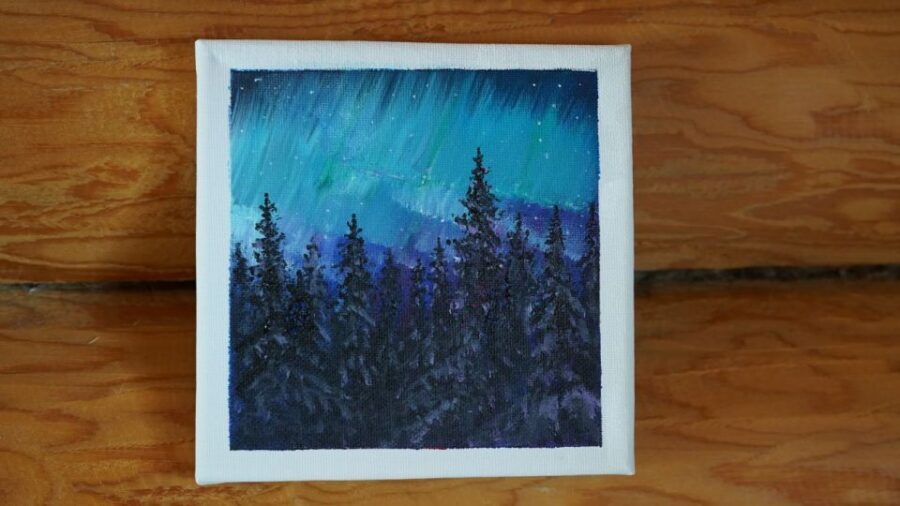 Rovaniemi: Workshop - Aurora painting - How the 2.5 hours in Rovaniemi really work