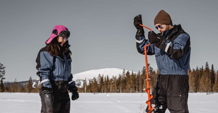 Saariselkä: Arctic Ice Fishing Experience - Getting to the lake: pickup, a short car transfer, and proper winter setup
