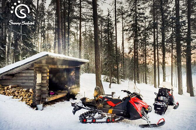 Snowmobile Whole Day Adventure - Small Group - Shared snowmobiles, solo supplement, and driver switches